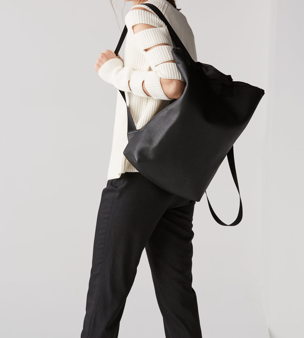 Backpack-Tote / BLACK LUX