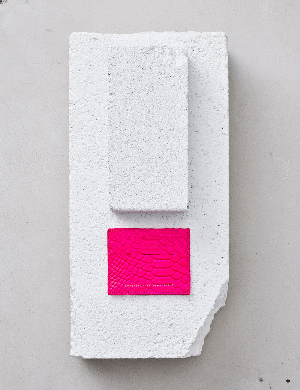 Card Wallet / Neon Pink Python