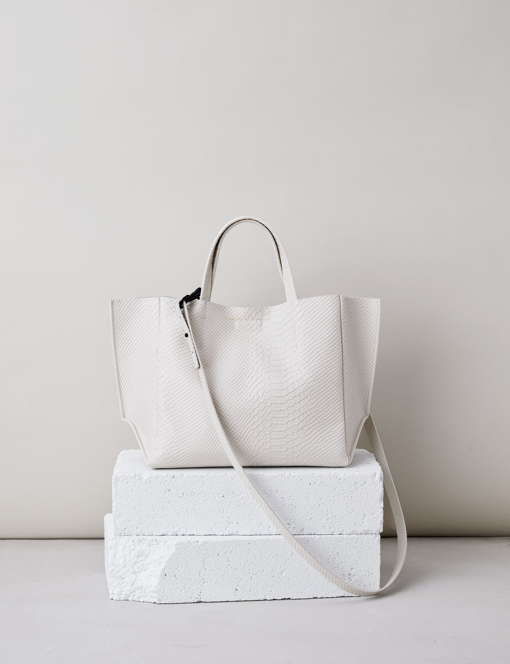 Half Tote / Ecru Python