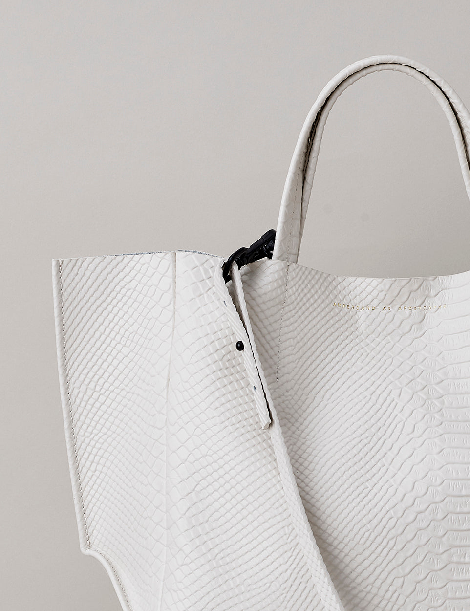 Half Tote / Ecru Python