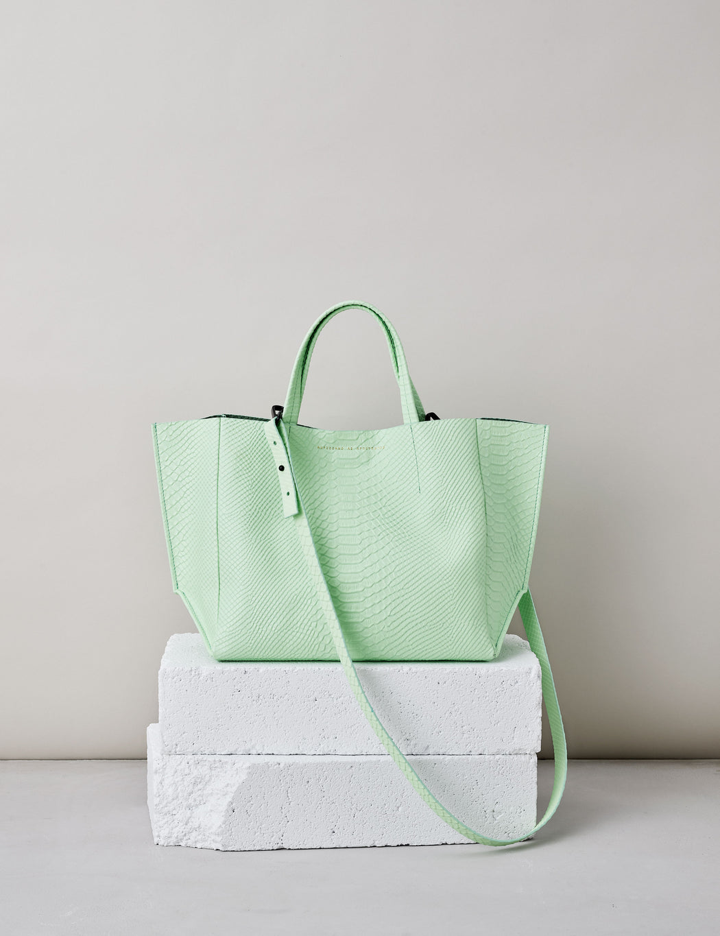 Half Tote / Mint Python