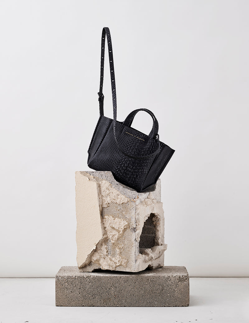 Micro-Tote / Black Python