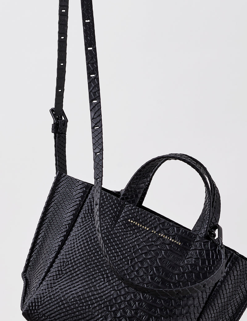 Micro-Tote / Black Python