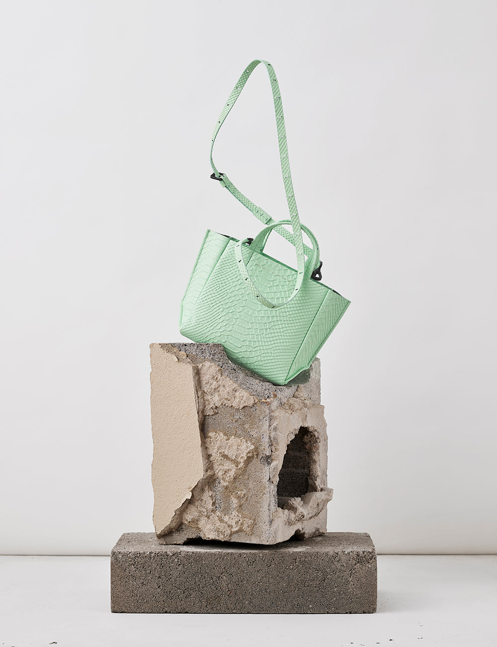 Micro-Tote / Mint Python