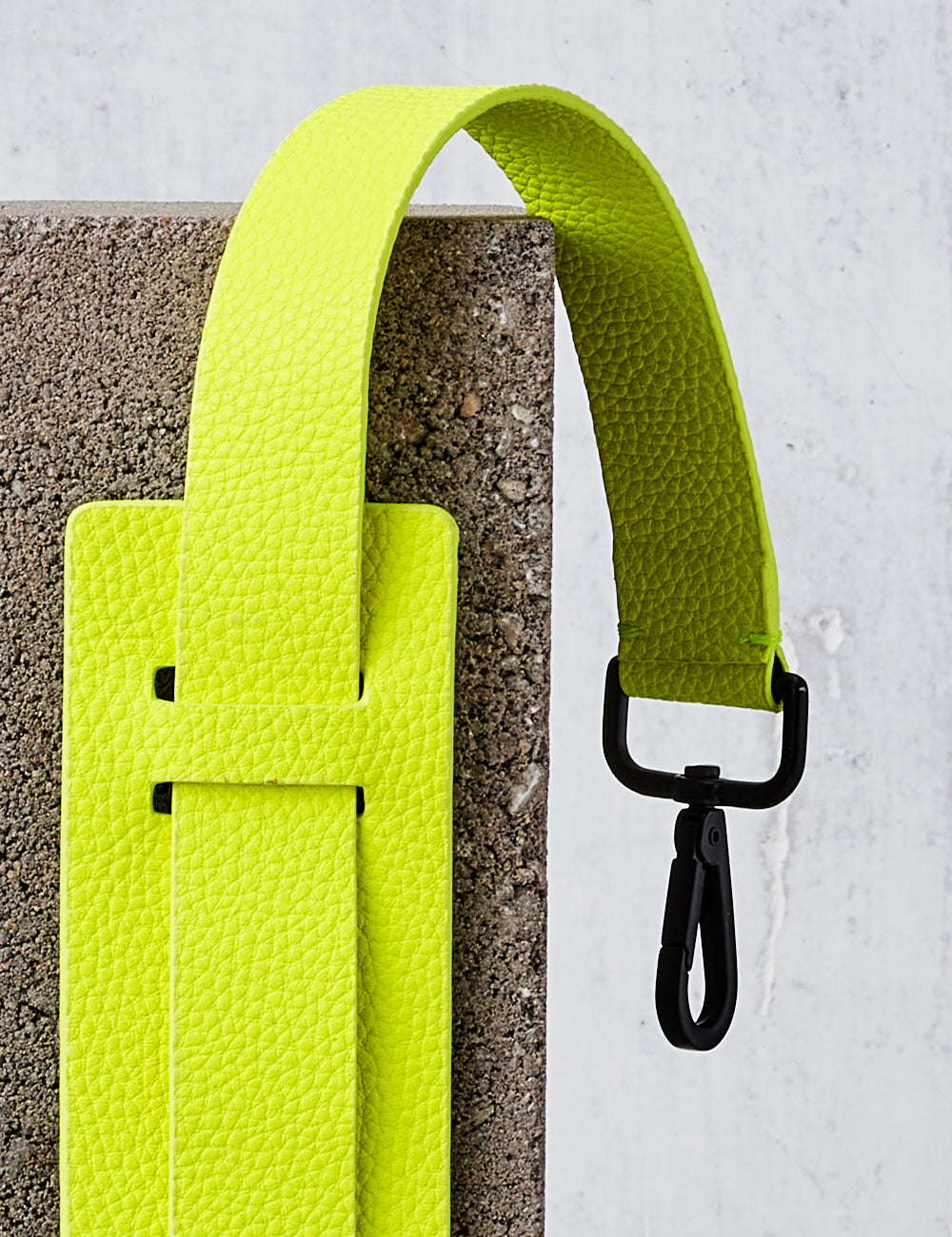 Leather Shoulder Strap / Neon Yellow