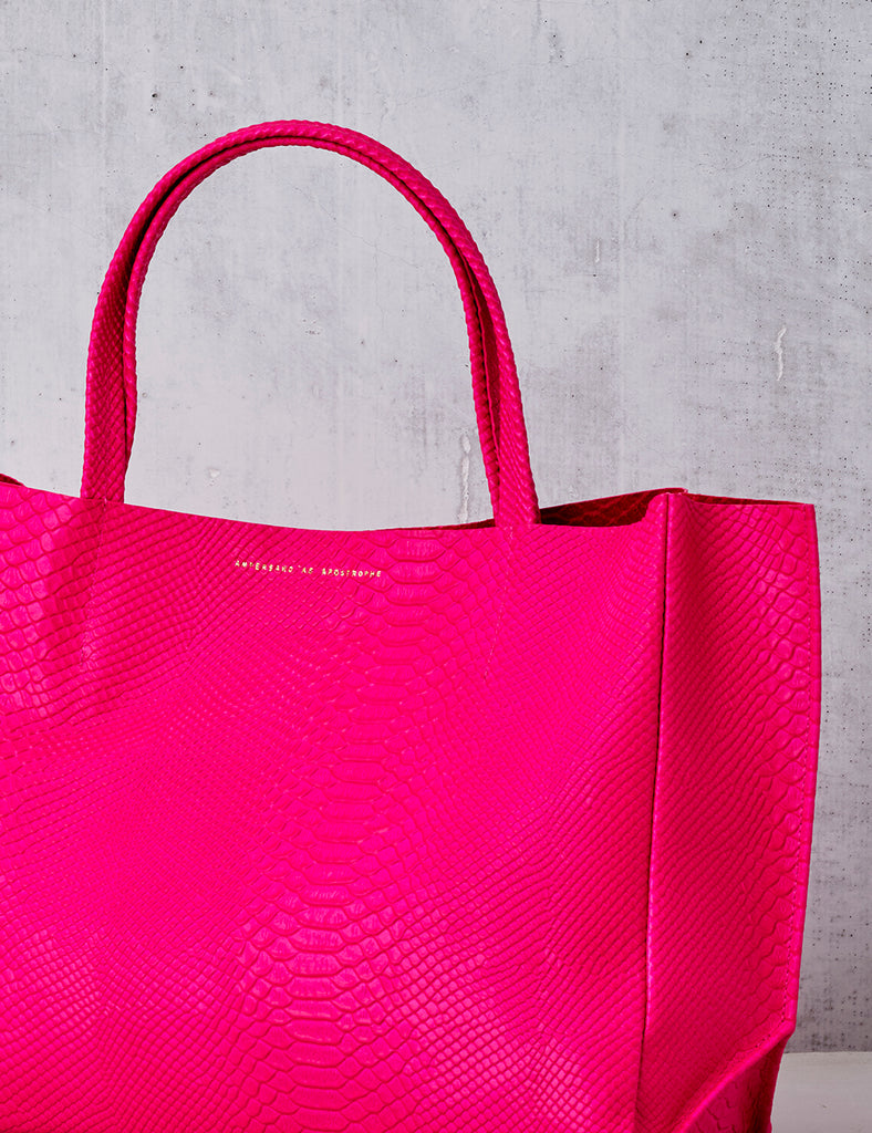 ◇NIEEH◇ SQUARE BAG_PINK PYTHON Python Punch #1 Stadium Approved Design Handbags line | Shop