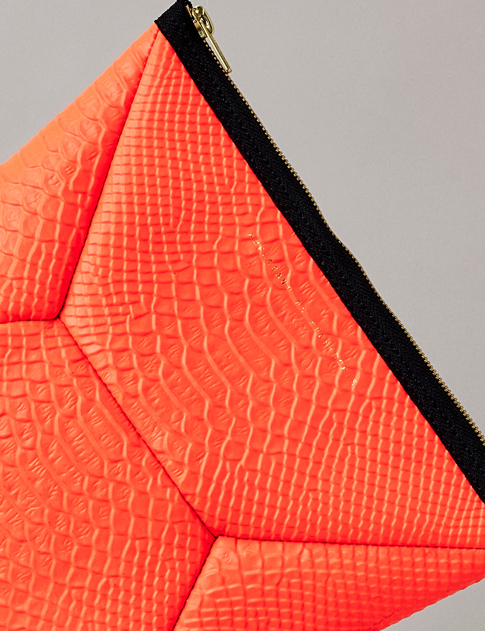 X-Pouch Clutch / Neon Orange Python