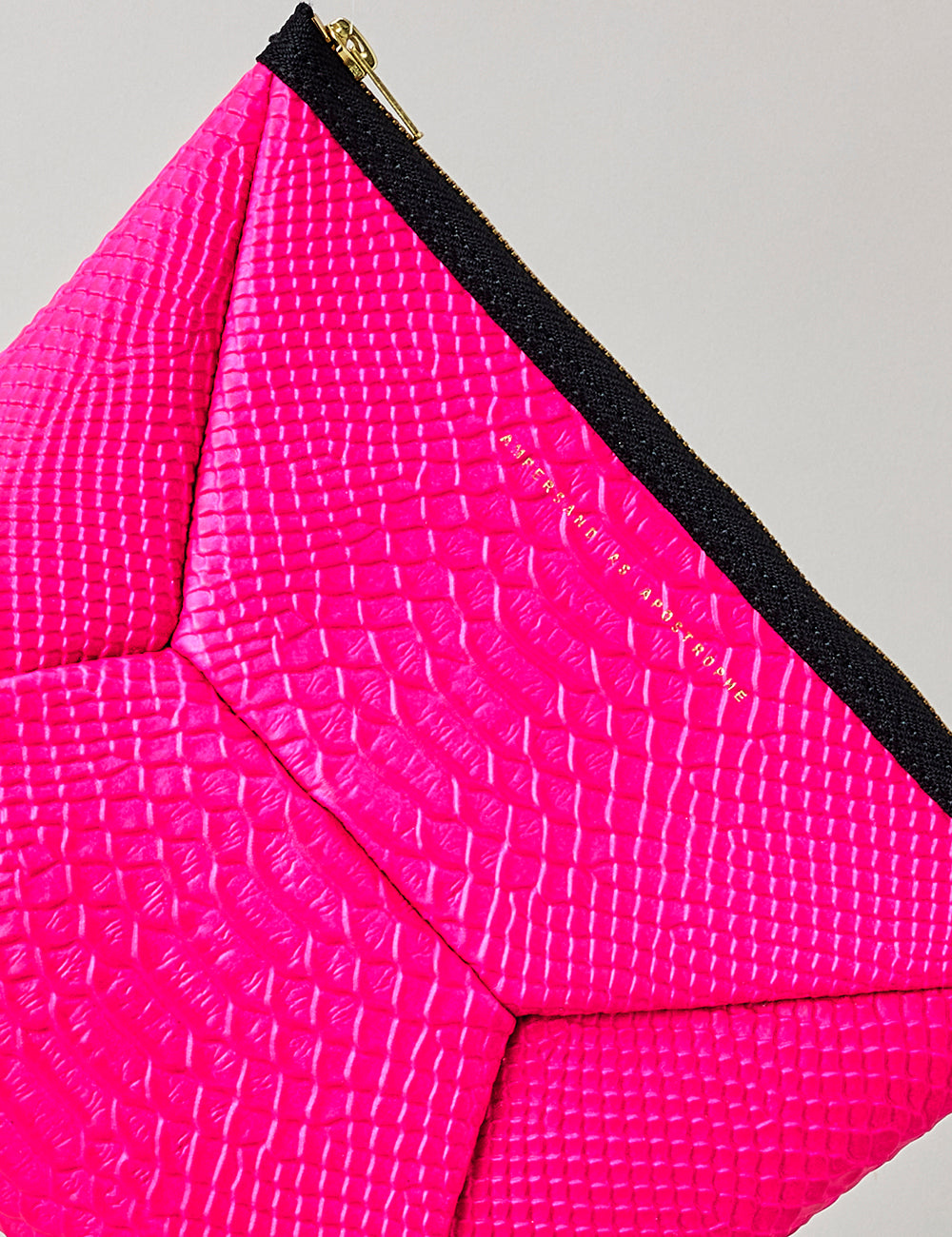 X-Pouch Clutch / Neon Pink Python