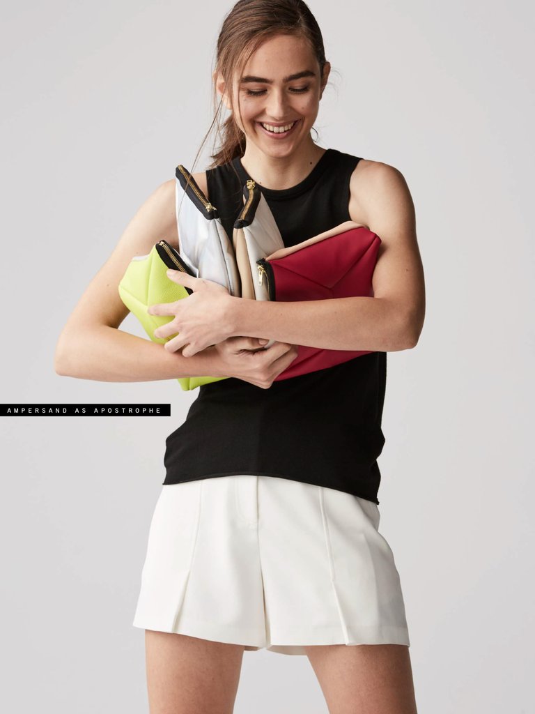 X-Pouch Clutch / Star White + Beige