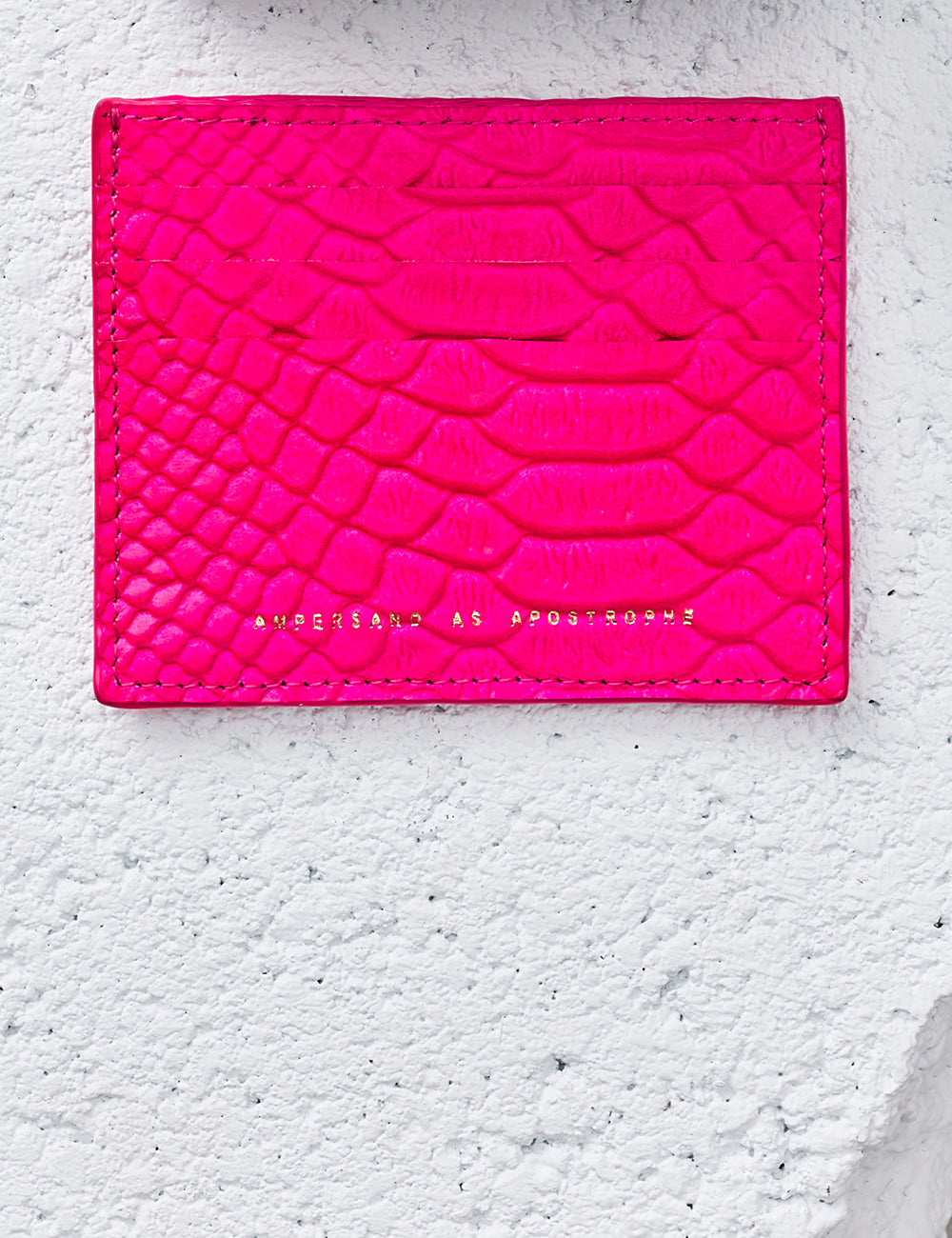 Card Wallet / Neon Pink Python