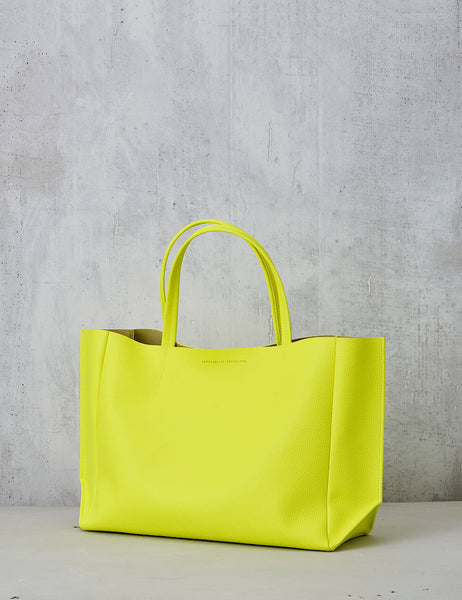 Sideways Tote Neon Yellow Ampersand As Apostrophe